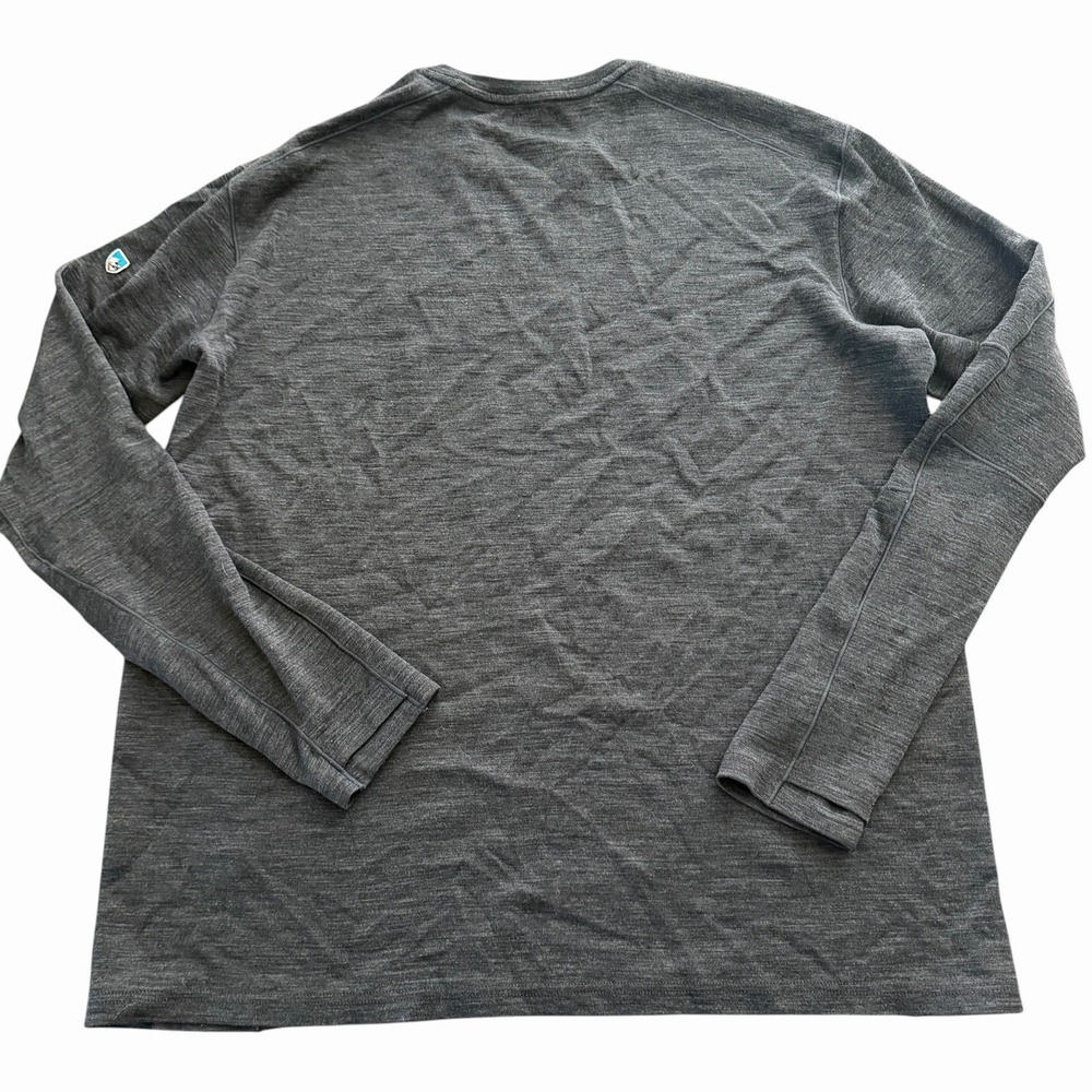 KÜHL Men's Invigoratr Merino Crew Long Sleeve Shirt XXLARGE Black Merino Wool - Picture 2 of 8